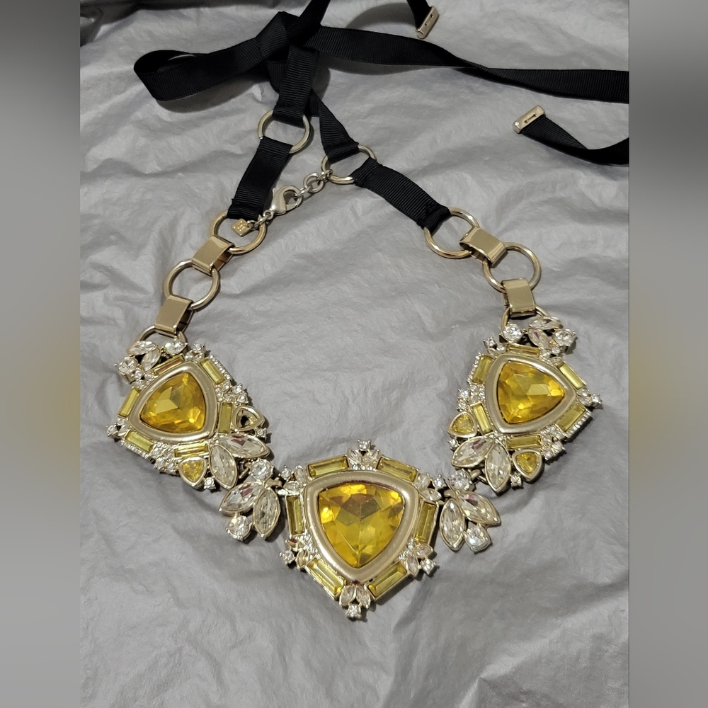 Banana Republic Statement Necklace with Yellow Accents